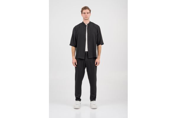 Men's Black Overshirt Vittorio MORRONO-BLACK
