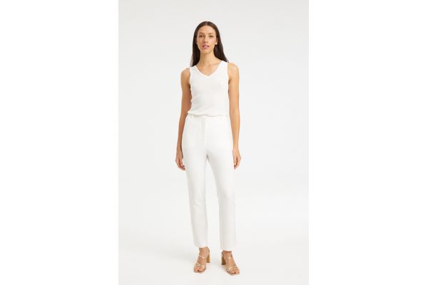 Women's White SELVA TROUSERS Mind Matter MML26-01-03-001