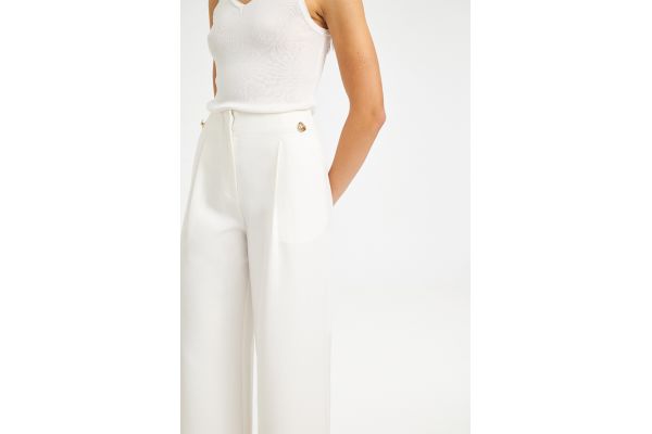 Women's White KODA TROUSERS Mind Matter MML26-01-03-003