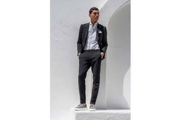 Ανδρικό Κοστούμι Μαύρο Vittorio VENERE-BLACK