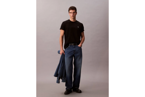 Men's Black Ss Monogram 20s Easy Tee Calvin Klein LV04RC275G-UB1