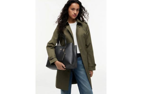 Women's Black TH Icon Satchel Bag Tommy Hilfiger AW0AW18723-BDS