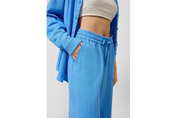 Women's Light Blue Pants S.Oliver 2180382-5443
