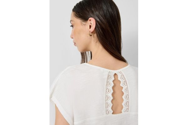 Women's White T-shirt S.Oliver 2180385-0200