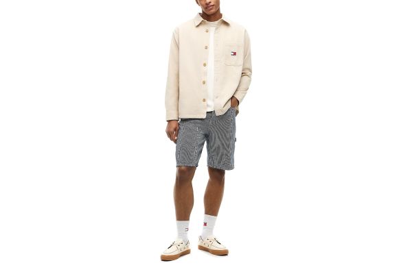 Men's Beige Tjm Brick Cord Overshirt Ext Tommy Jeans DM0DM21698-ACI