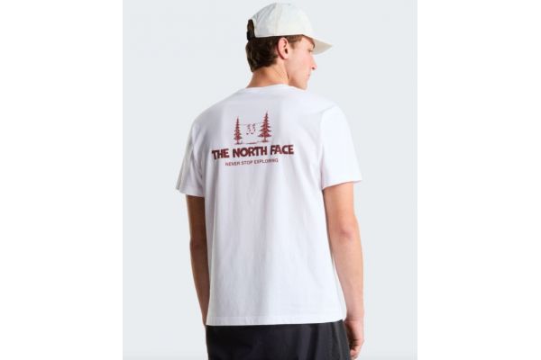 Men's White Camping Relaxed Graphic T-Shirt The North Face NF0A8GQM-FN41
