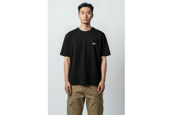Heavyweight 260gsm Oversized Black Washed Gzeus T-shirt GZ100ES