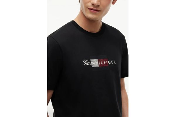 Ανδρικό T-shirt Μαύρο Tommy Hilfiger MW0MW43226-BDS