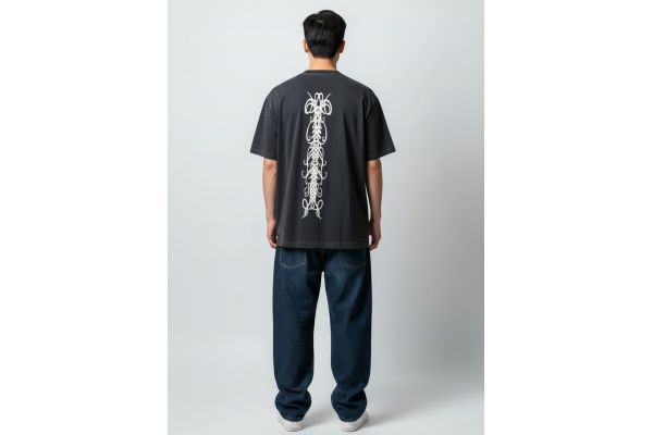 Heavyweight 260gsm Oversized Washed Black Gzeus T-shirt GZ100SP