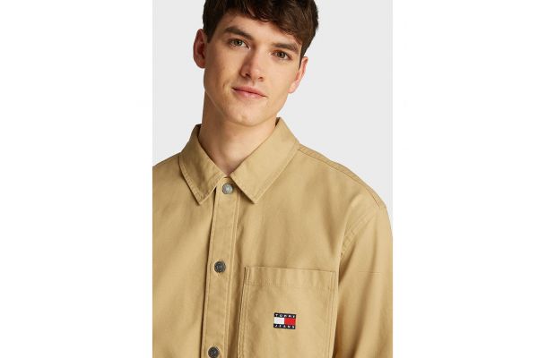 Men's Beige Tjm Essential Overshirt Ext Tommy Jeans DM0DM20236-AB9