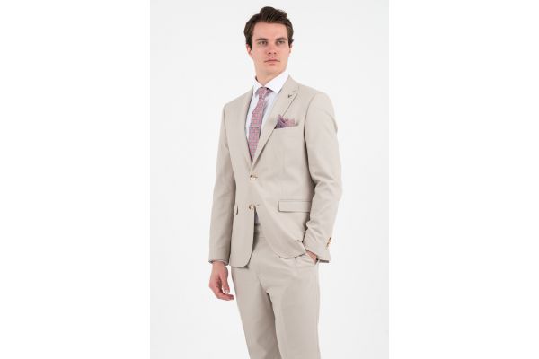 Men's Beige Suit Vittorio LIVORNO-BEIGE