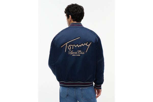 Men's Navy Blue Tjm Souvenir Bomber Jacket Tommy Jeans DM0DM23220-C1G