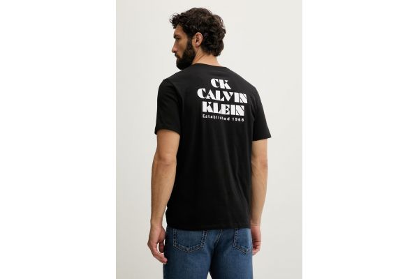 Men's Black Ss 30s EU CK Resort Graphic Tee Calvin Klein LV04RG802G-UB1