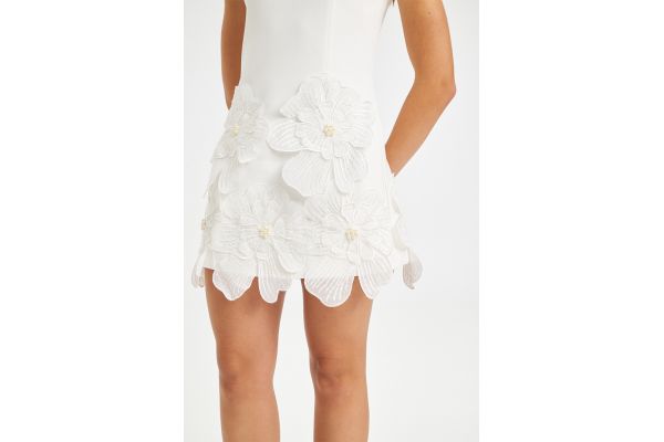 Women's White FLOVIE DRESS Mind Matter MML26-01-07-068