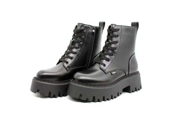 Women's Black Aspen Lace Up Boots Buffalo BUF1622588-BLACK