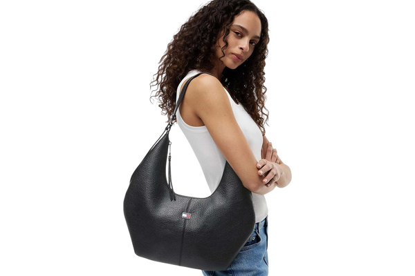 Women's Black TJW Slouchy City Hobo Bag Tommy Jeans AW0AW18776-BDS