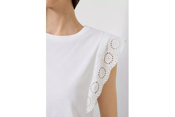 Women's White Sleeveless T-shirt S.Oliver 2180391-0100