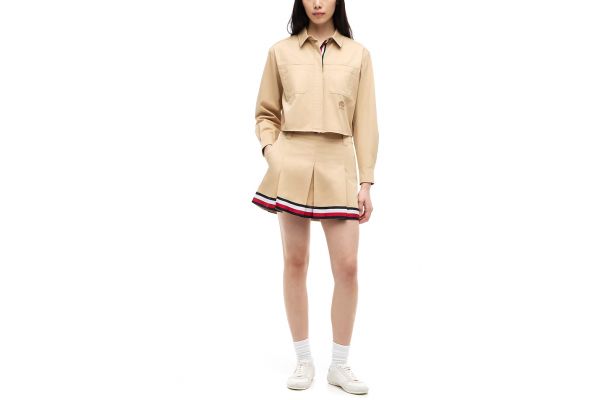 Women's Beige TJW RWB Tape Mini Skirt Tommy Jeans DW0DW22969-AB9