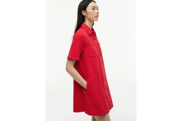 Women's Red TJW Twill A-Line Dress Ext Tommy Jeans DW0DW22847-XK9