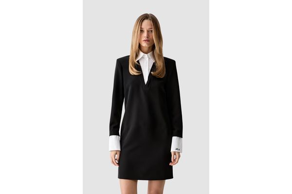 Γυναικείο Φόρεμα Μαύρο Karl Lagerfeld B3W13043-101 White/Black
