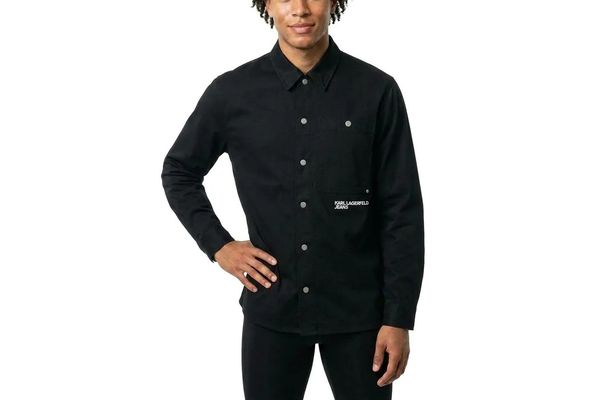 Ανδρικό Μπουφάν Μαύρο Karl Lagerfeld Jeans B3M14006-999 Black