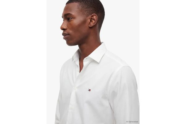 Ανδρικό Πουκάμισο Λευκό Tommy Hilfiger MW0MW43122-YBR