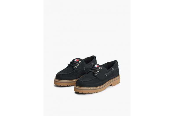 Women's Navy Blue Low Boat Shoe Tommy Jeans EN0EN03157-C1G