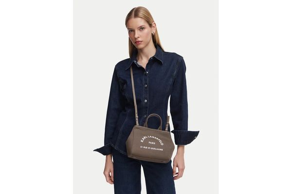 Γυναικεία Trapeze Mini Shopper Τσάντα Καφέ Karl Lagerfeld B2W50003-2PR Taupe