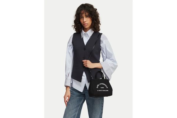 Γυναικεία Trapeze Mini Shopper Τσάντα Μαύρη Karl Lagerfeld B2W50003-999 Black