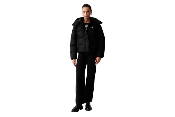 Women's Black MATTE MW SHORT PUFFER JACKET Calvin Klein LV047H504G-UB1