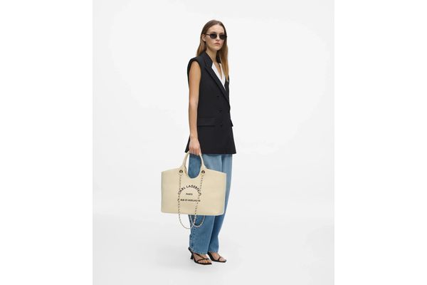 Women's Beige K/RSG CHAIN SHOPPER BAG Karl Lagerfeld B3W50068-106 Natural