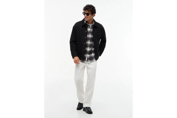 Men's Black MIX MEDIA TWILL CHORE JACKET Tommy Hilfiger MW0MW44945-BDS