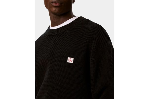 Men's Black Ls Clsc Cttn Wfl Crwnk Swtr 9gg Calvin Klein LV04RH326G-UB1