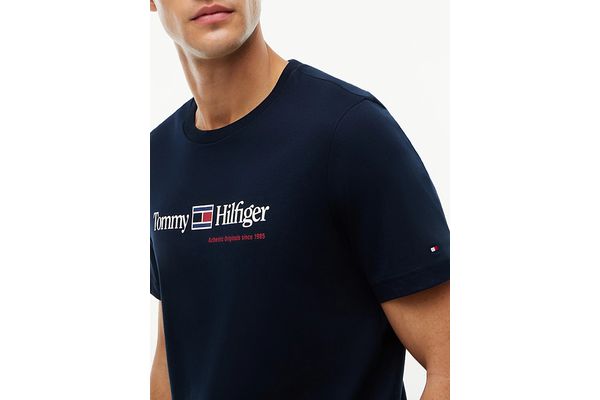 Men's Navy Blue BRAND LOVE RWB GRAPHIC TEE Tommy Hilfiger MW0MW44875-DW5