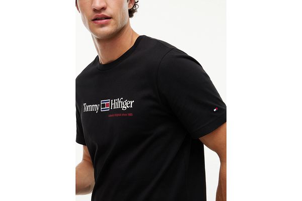 Men's Black BRAND LOVE RWB GRAPHIC TEE Tommy Hilfiger MW0MW44875-BDS