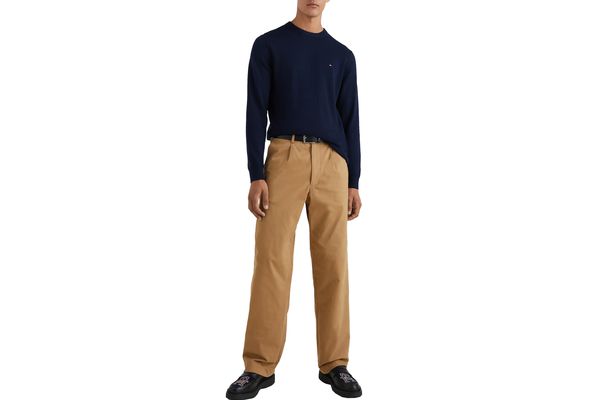 Men's Navy Blue PIMA ORG CTN CASHMERE CREW NECK JUMPER Tommy Hilfiger MW0MW28046-DW5