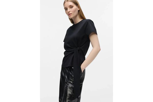 Women's Black KNOT DETAIL TSHIRT Karl Lagerfeld B4W17038-999 Black