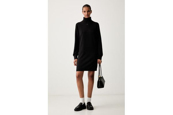 Women's Black TJW ESS TURTLENECK SWEATER DRESS Tommy Jeans DW0DW23460-BDS