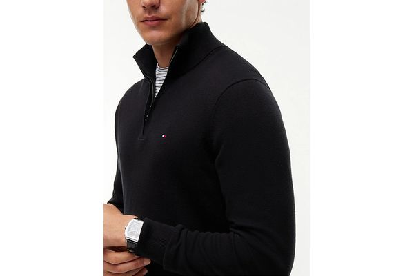 Ανδρικό Πουλόβερ Μαύρο Tommy Hilfiger MW0MW28049-BDS