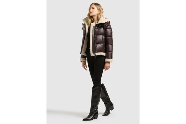 Women's Brown Nessie 3 Jacket Khujo KJ1295JK263-CHO CHI
