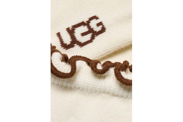 Women's Beige KARSYN LETTUCE EDGE QUARTE II SOCKS UGG 1175251-VHS