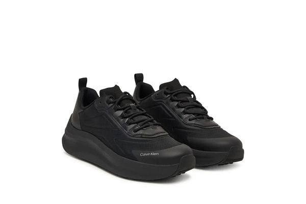 Men's Black Chunky Runner Lace Up Sneakers Calvin Klein HM0HM02224-0GJ