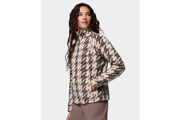 Women's Beige Benton Springs Printed Full Zip Fleece Columbia 2021771-274
