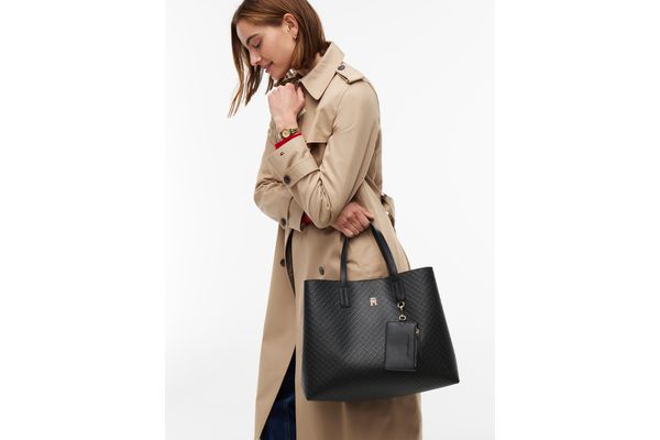 Γυναικεία Icon Satchel Τσάντα Μαύρη Tommy Hilfiger AW0AW18923-BDS