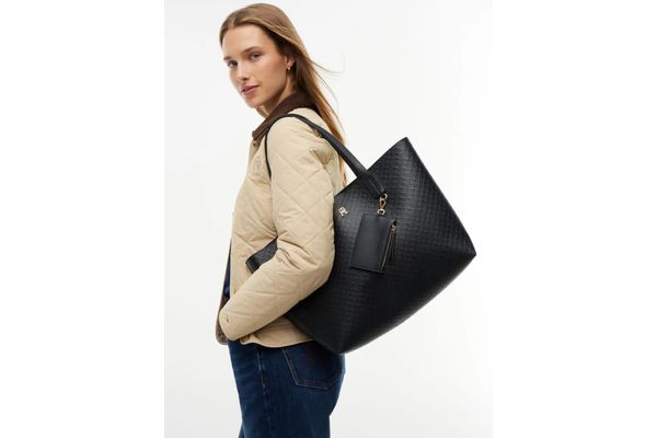 Γυναικεία Icon Tote Τσάντα Μαύρη Tommy Hilfiger AW0AW19004-BDS