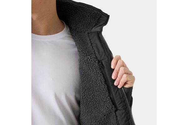 Men's Black HEH CREW HOODED PILE JACKET Helly Hansen 34526-BLACK