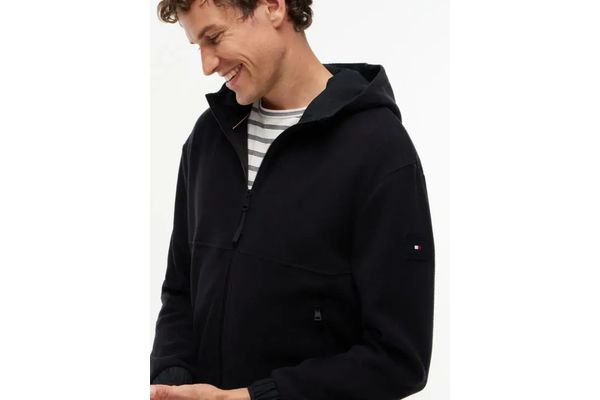 Men's Black PERFORMANCE MIXED MEDIA ZT HOODY Tommy Hilfiger MW0MW44680-BDS