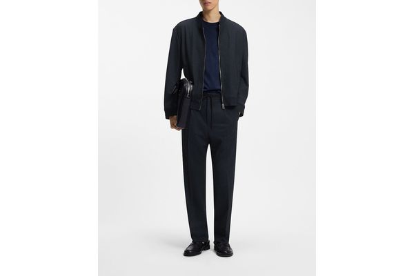 Men's Navy Blue Teagan261X Trousers HUGO 50565432-405