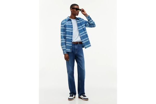 Men's Blue TJM REG CORDUROY SHIRT Tommy Jeans DM0DM23615-0MZ