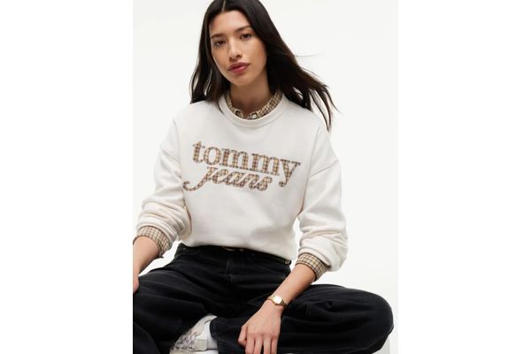 Γυναικείο Boxy Φούτερ Εκρού Tommy Jeans DW0DW23304-YBH